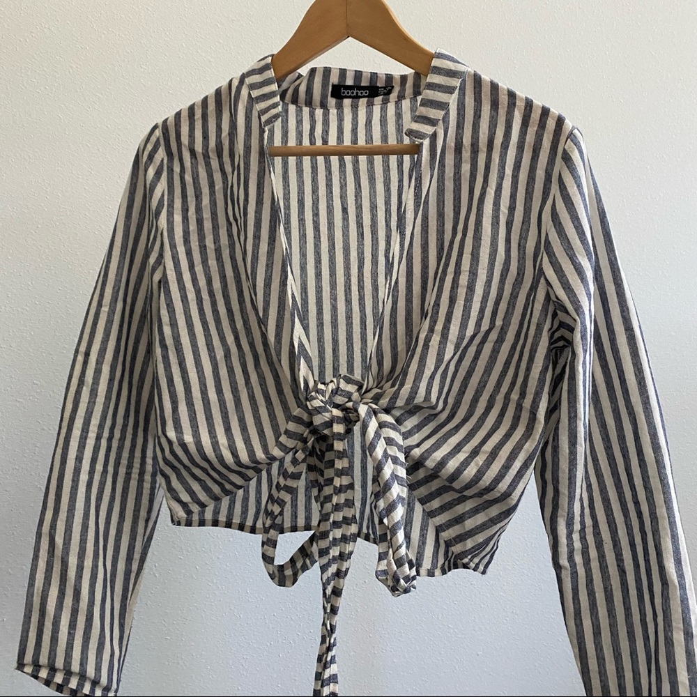 Striped wrap top - Picture 6 of 6